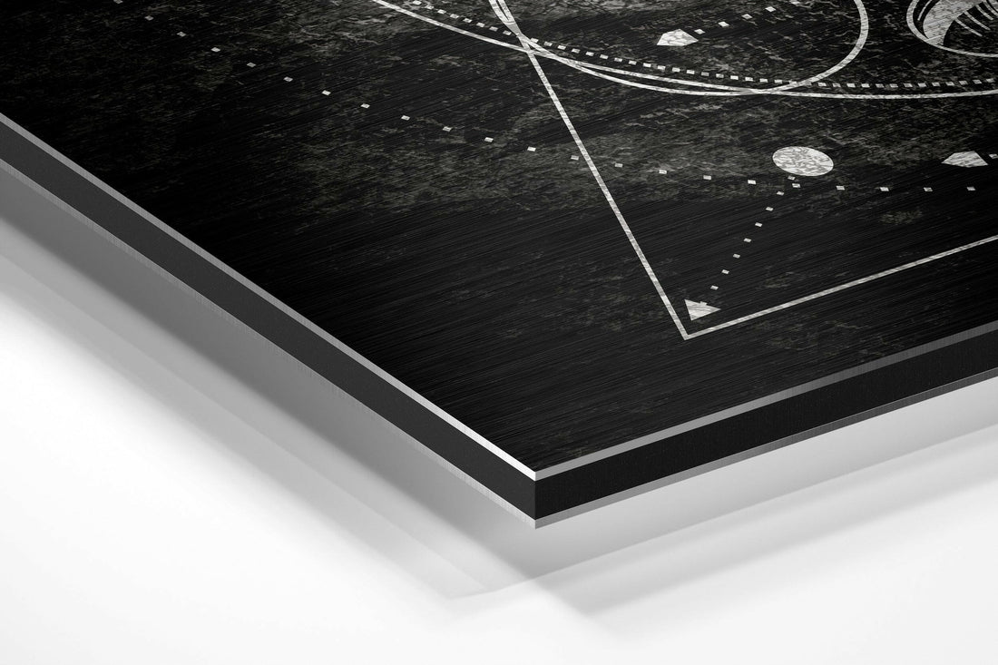 Lines of Space Brushed Aluminium Dibond Wall Art
