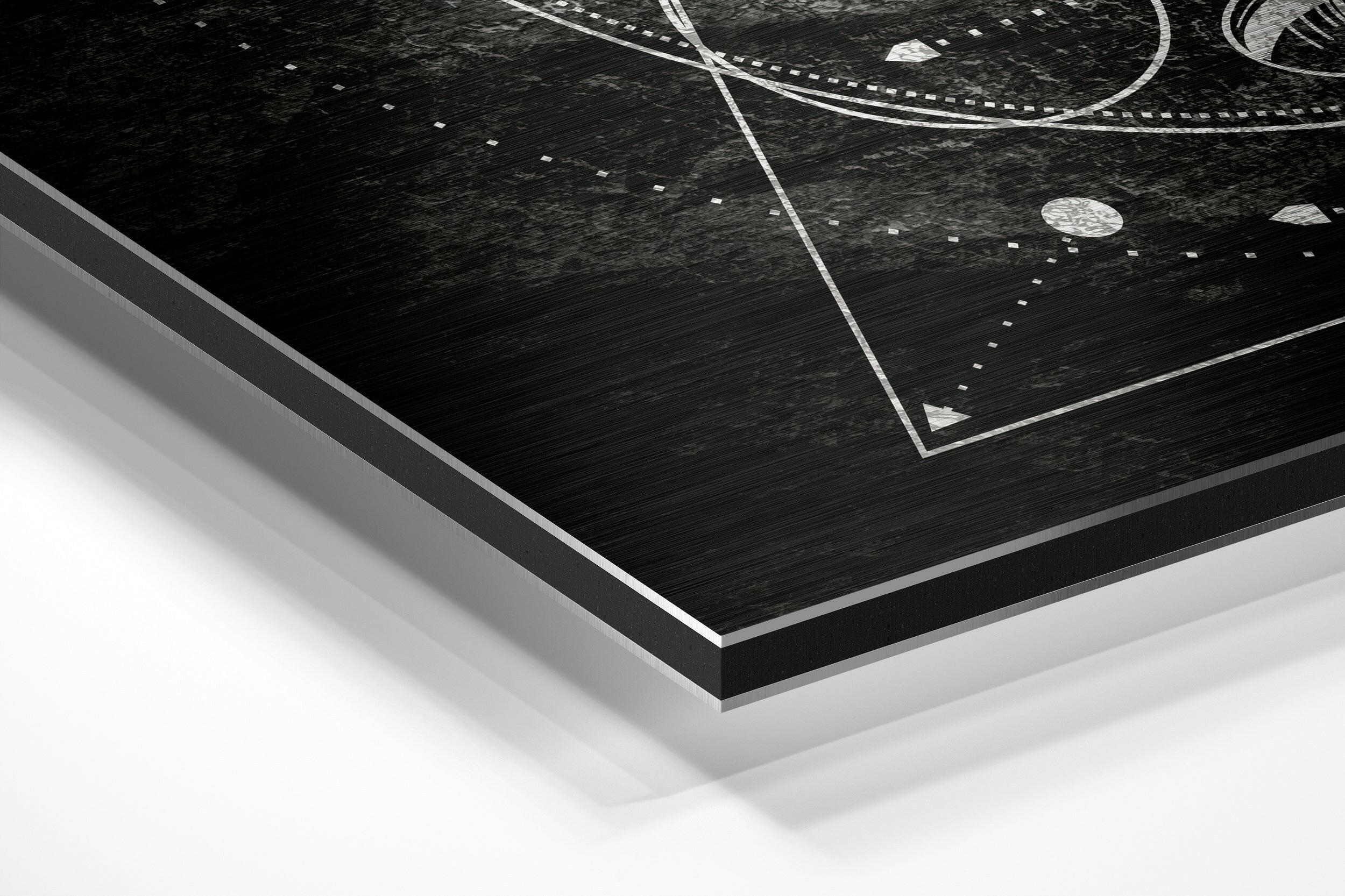 Lines of Space Brushed Aluminium Dibond Wall Art