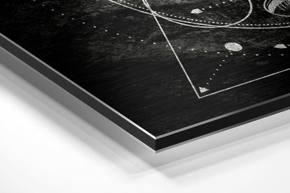 Lines of Space Brushed Aluminium Dibond Wall Art