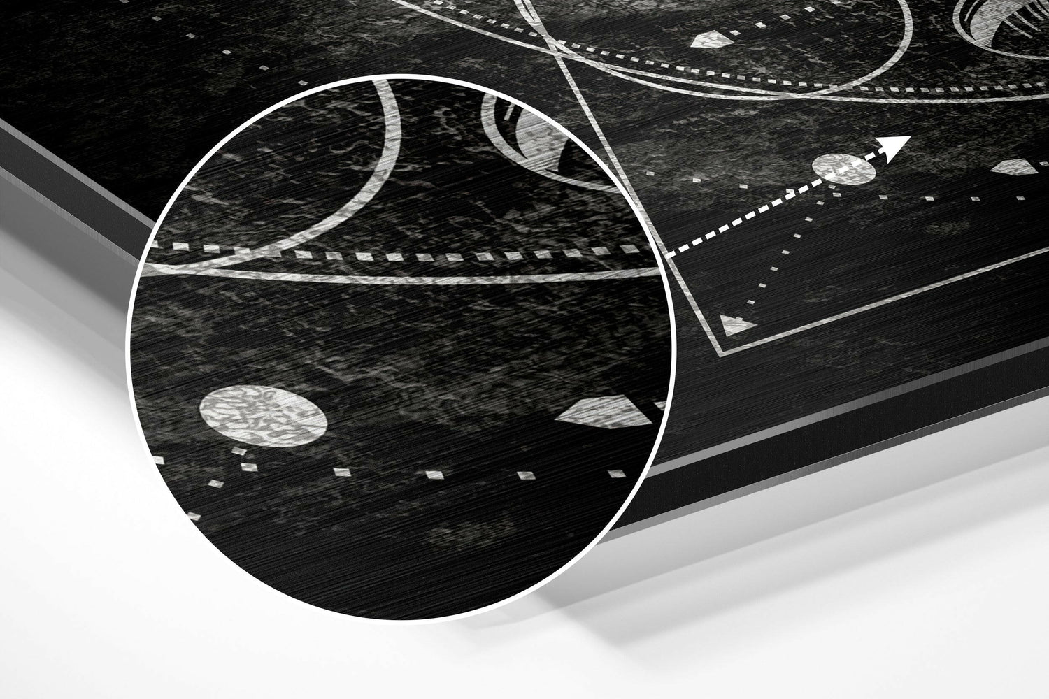 Lines of Space Brushed Aluminium Dibond Wall Art