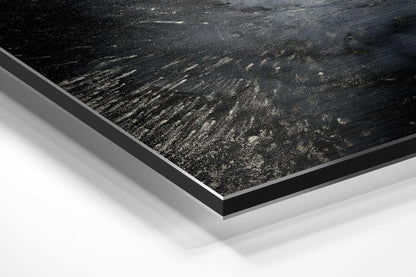 Charcoal Smoke Ink Brushed Aluminium Dibond Wall Art