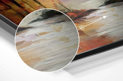 Autumn in Forest Brushed Aluminium Dibond Wall Art