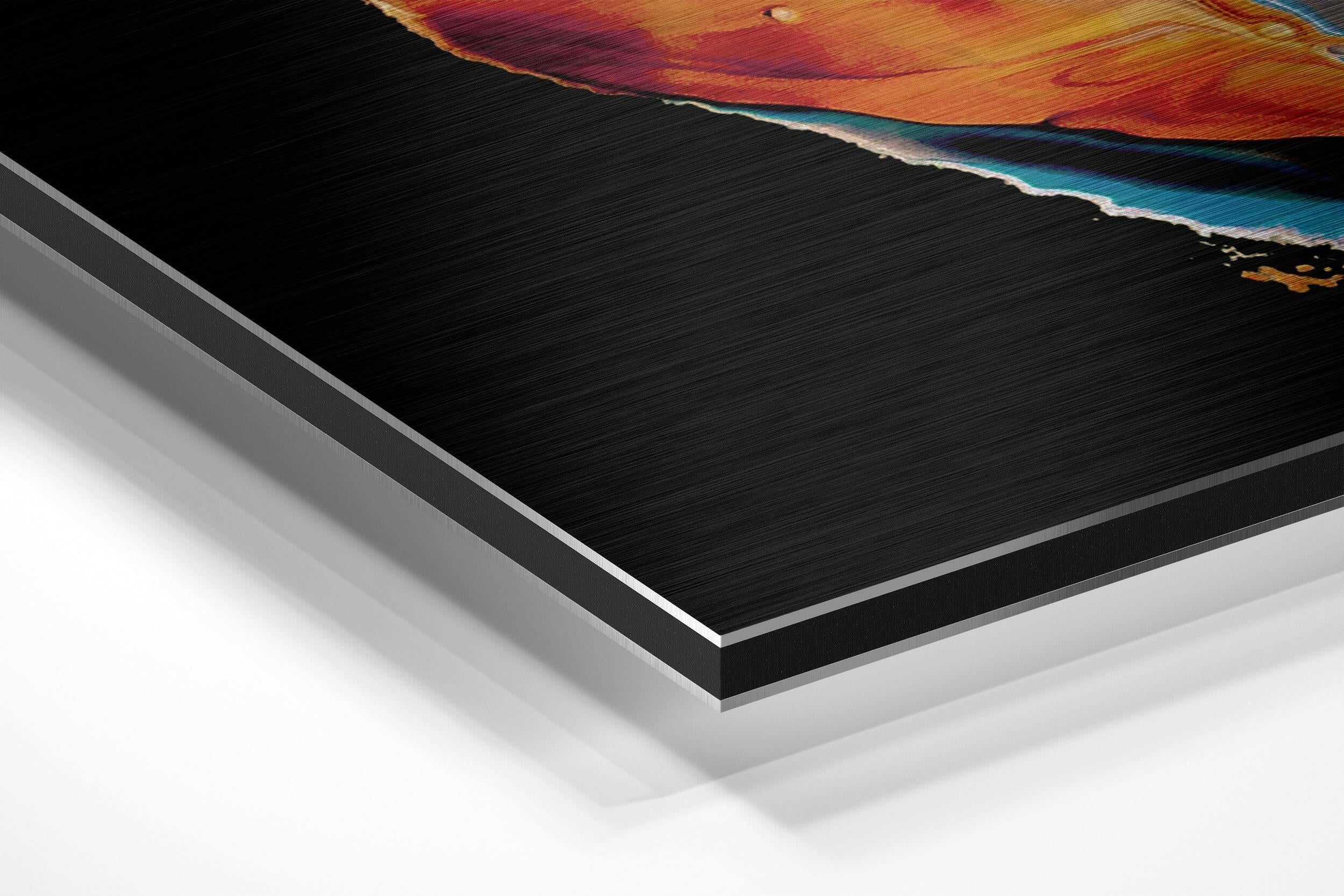 Dance of Orange Brushed Aluminium Dibond Wall Art