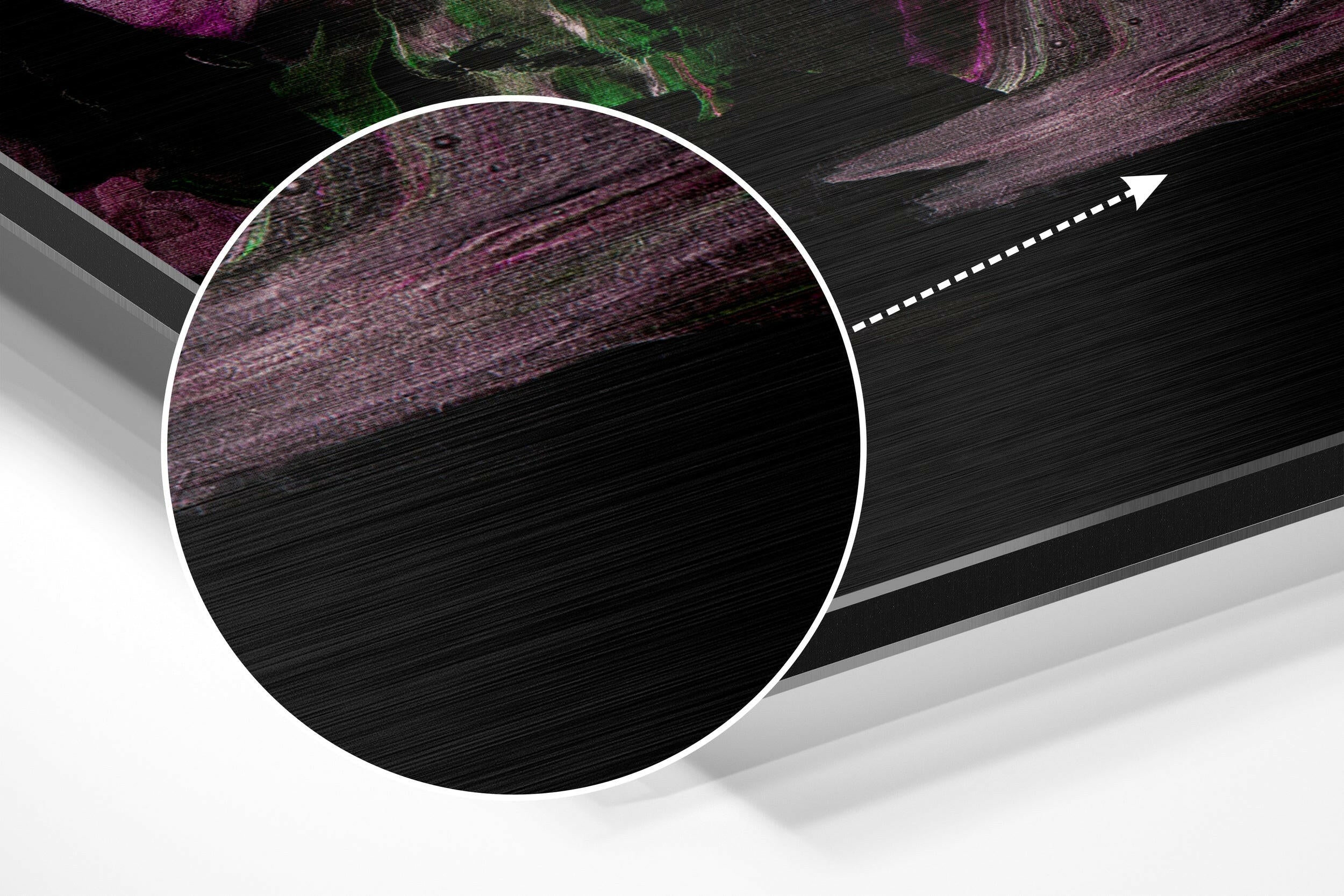 Dance of Purple Brushed Aluminium Dibond Wall Art