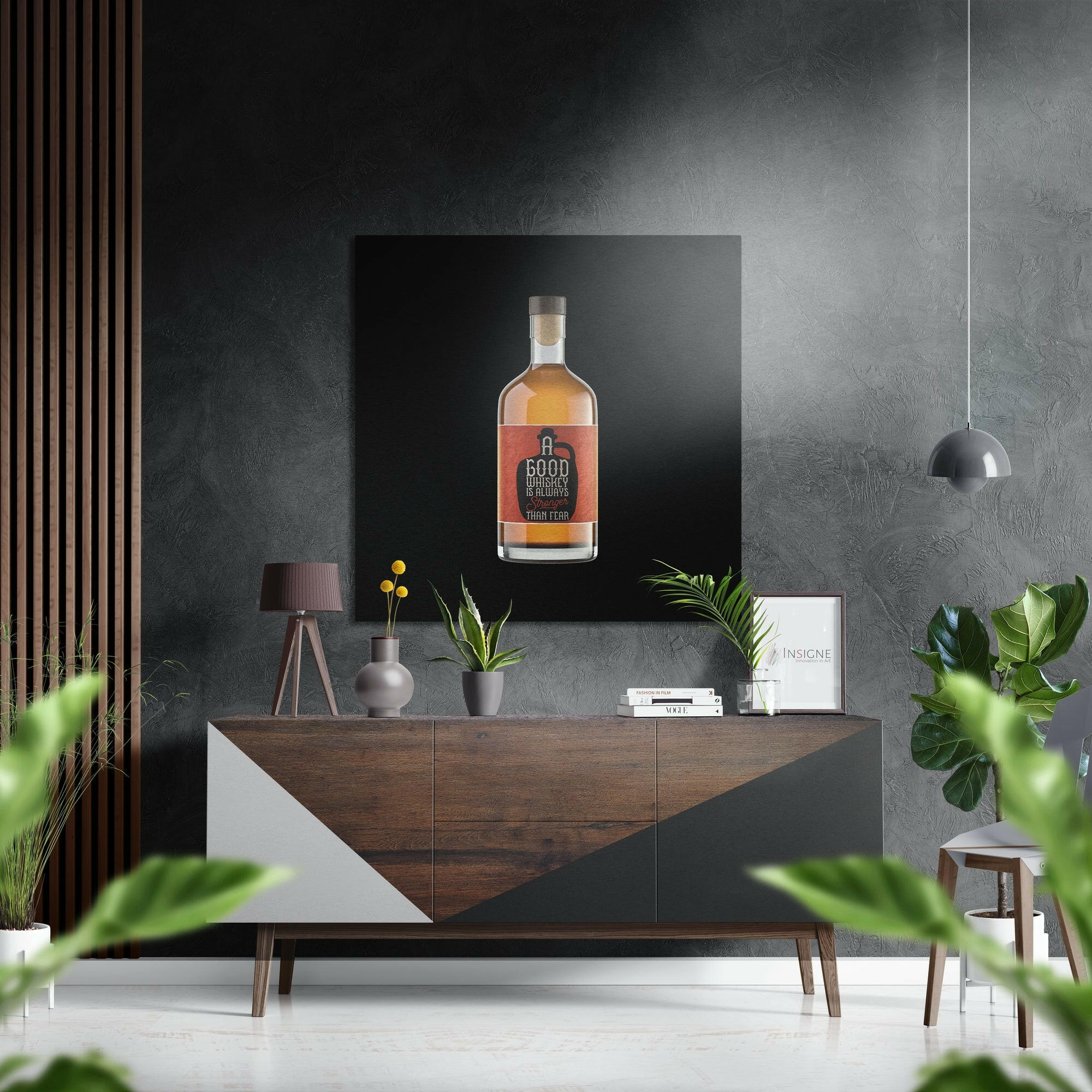 Whiskey Brushed Aluminium Dibond Wall Art
