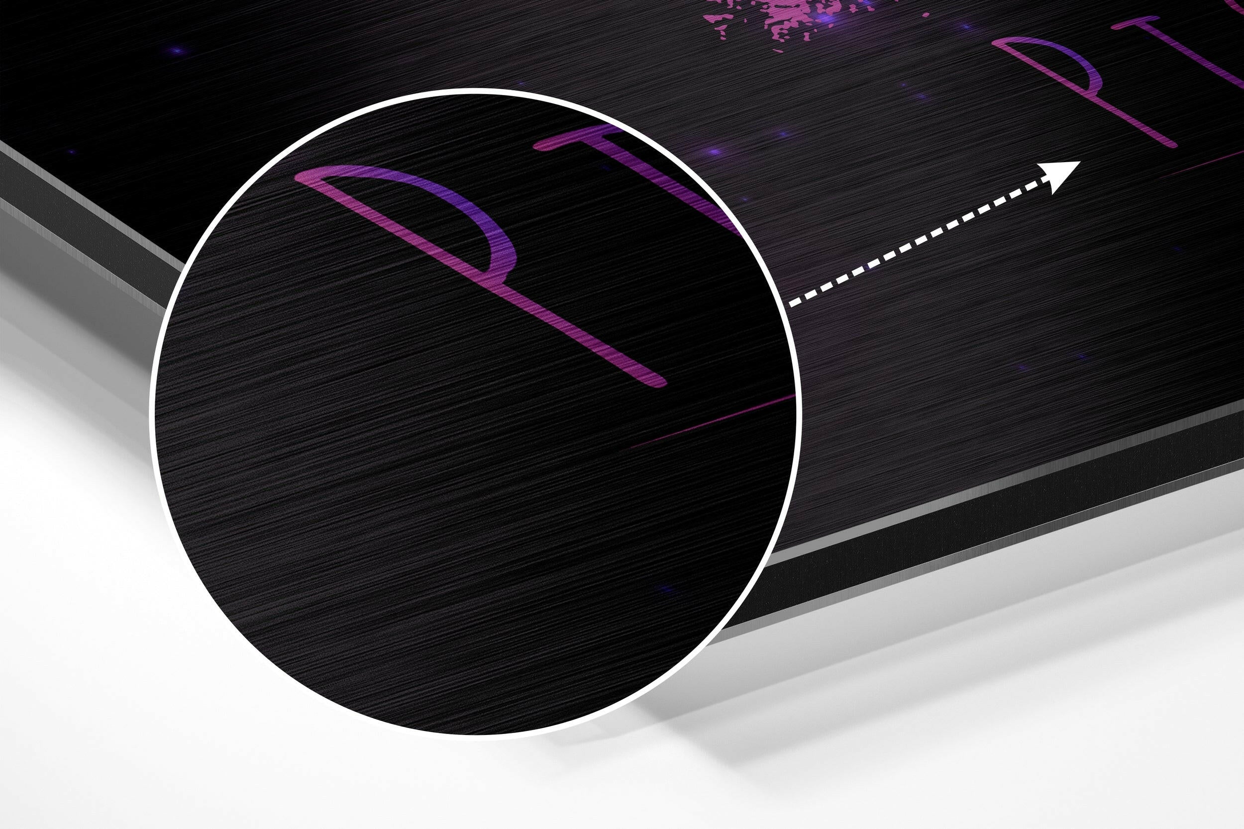 Magenta Chalk Pisces Zodiac Sign Brushed Aluminium Dibond Wall Art