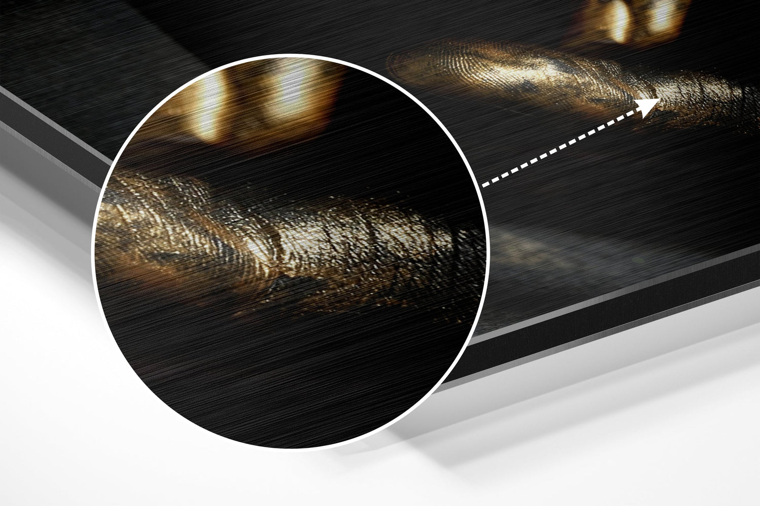 Shh Brushed Aluminium Dibond Wall Art