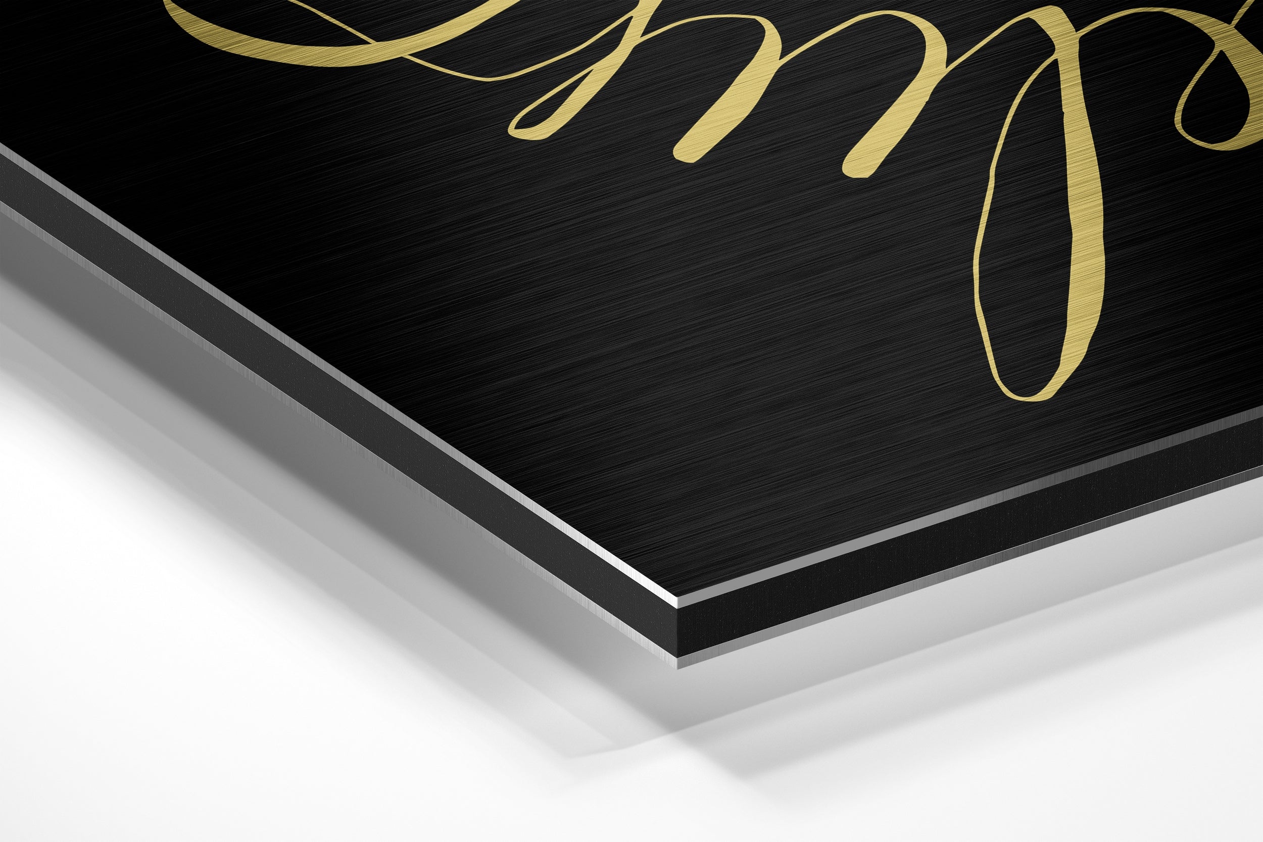 Gold Circle Always Believe Quote Brushed Aluminum Dibond Wall Art