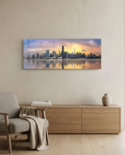 Nyc Glass Wall Art (36"x14")