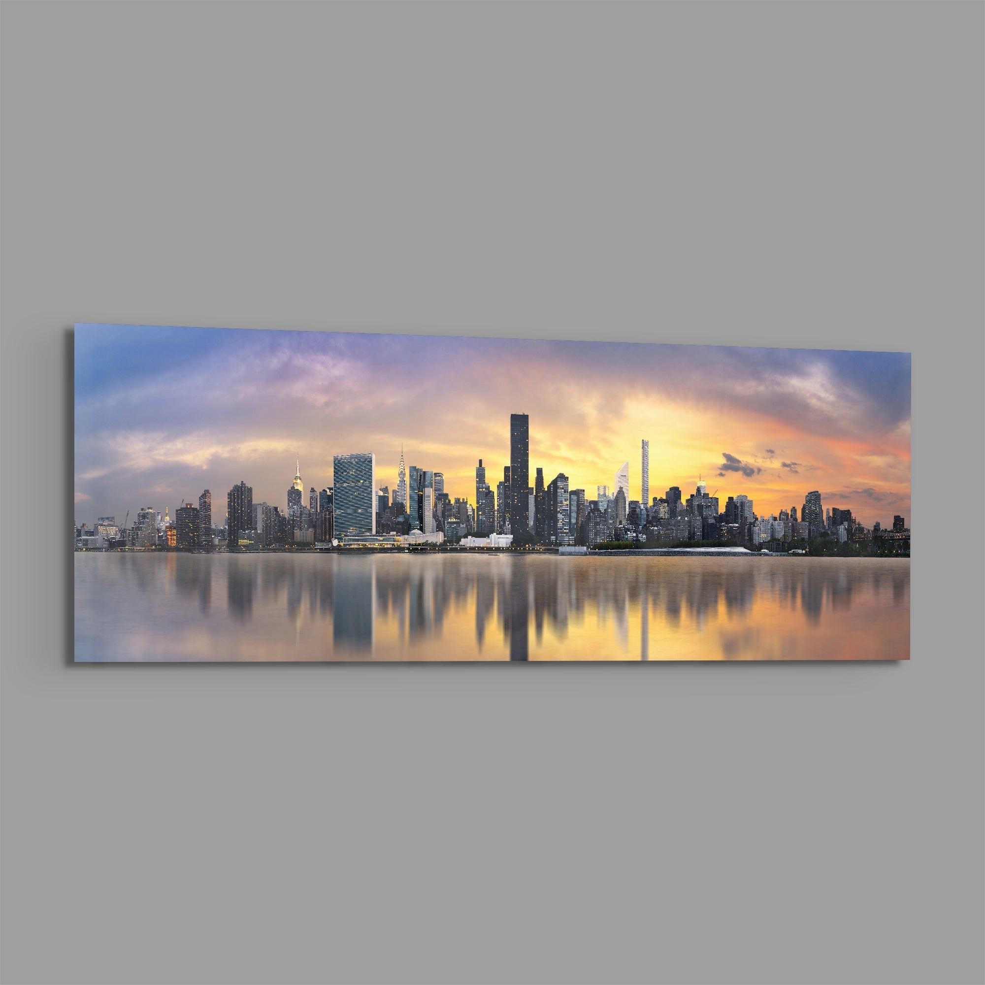 Nyc Glass Wall Art (36"x14")