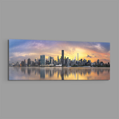 Nyc Glass Wall Art (36"x14")