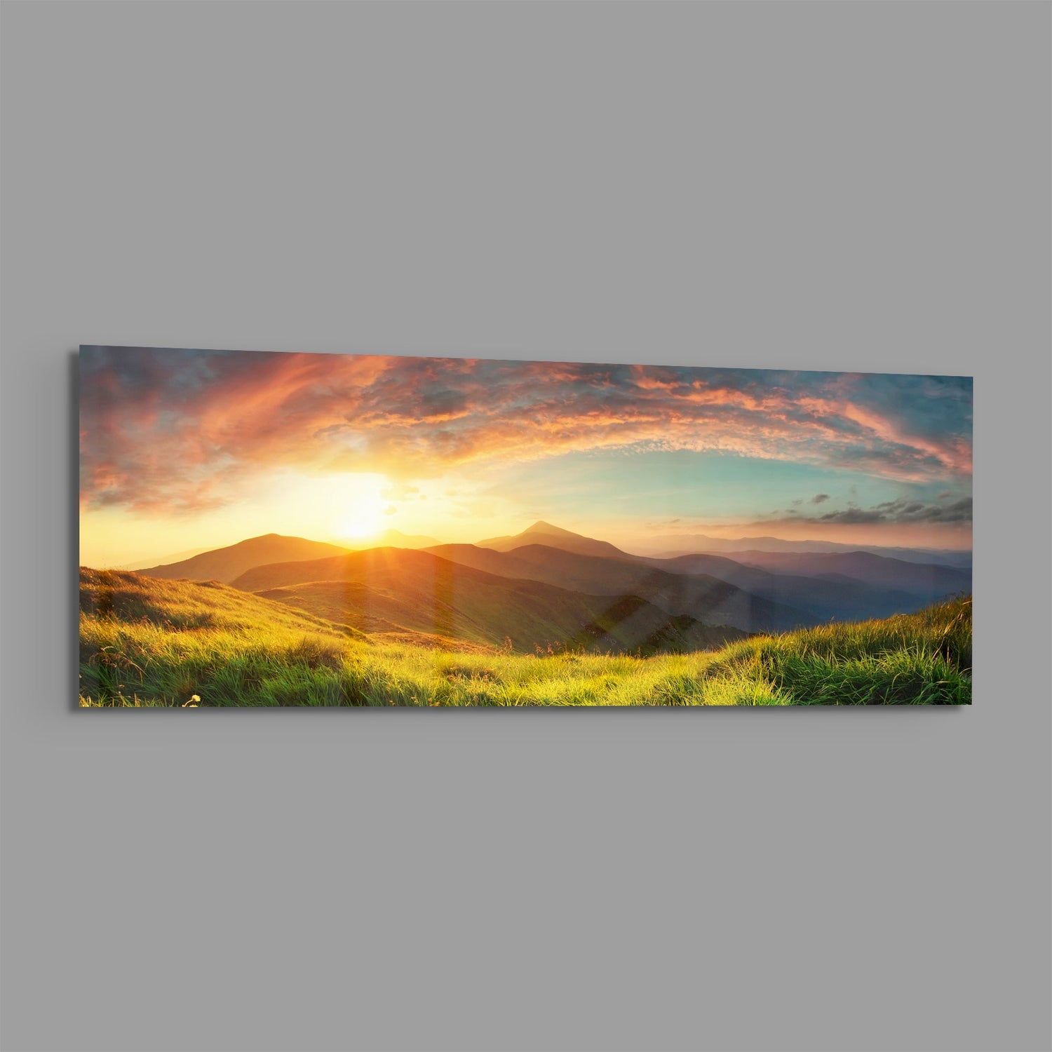 Valley Glass Wall Art (36"x14")