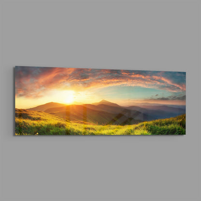 Valley Glass Wall Art (36"x14")