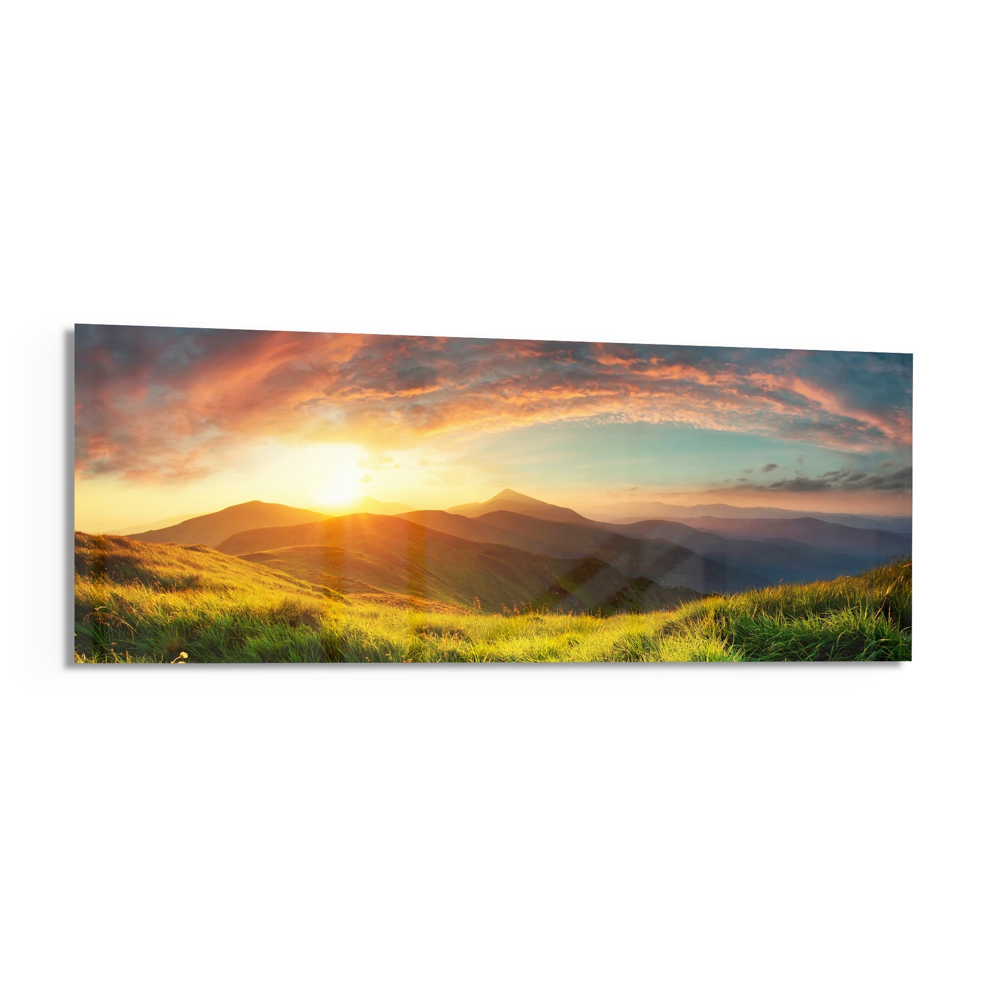Valley Glass Wall Art (36"x14")