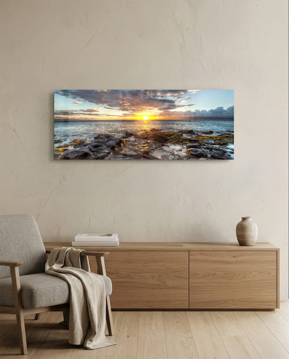 Sunset Glass Wall Art (36"x14")