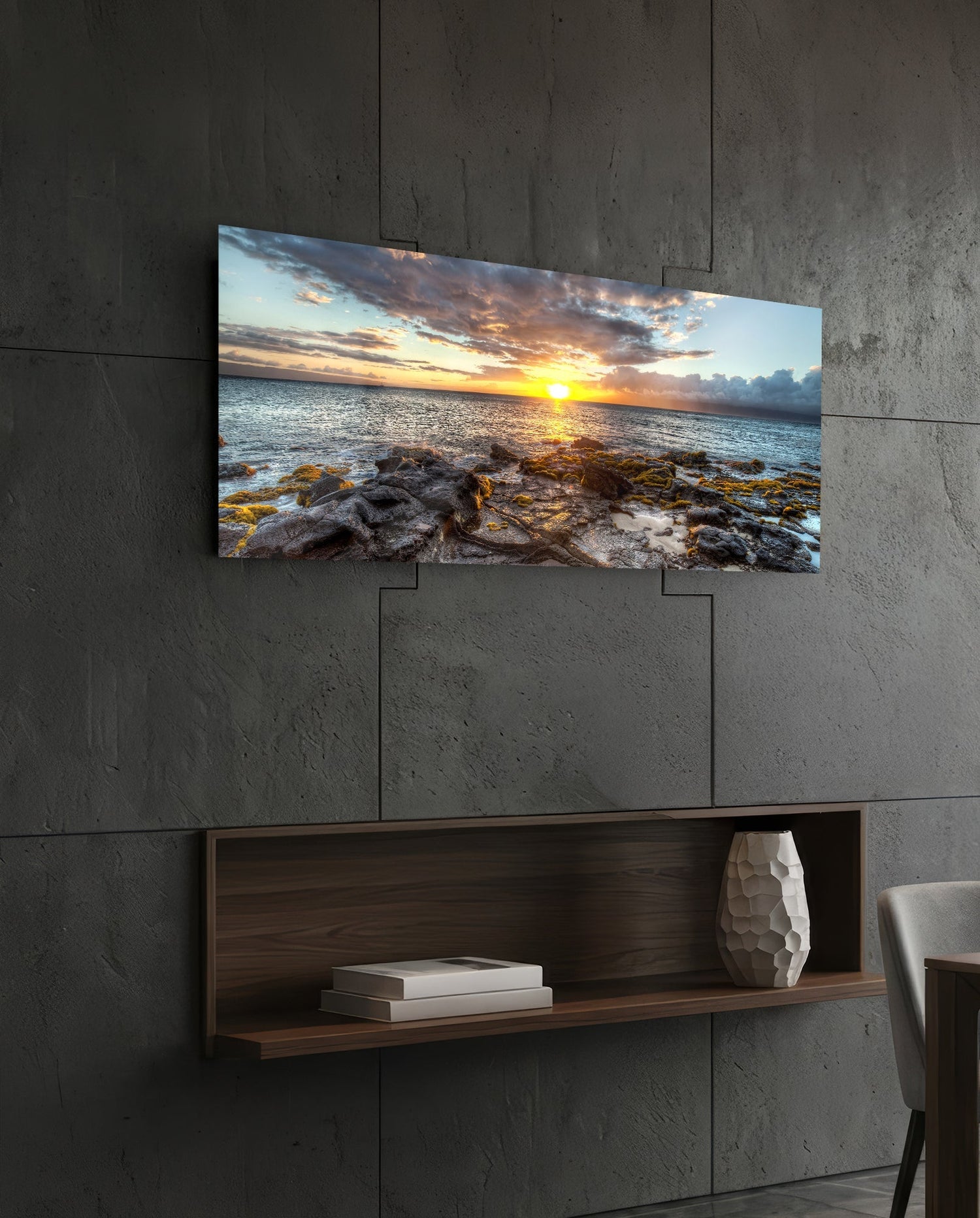 Sunset Glass Wall Art (36"x14")