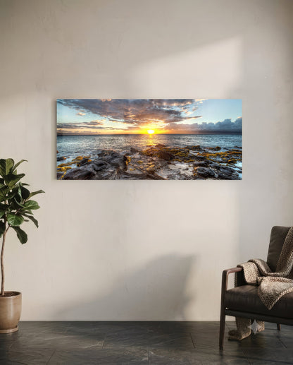 Sunset Glass Wall Art (36"x14")