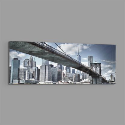 Brooklyn Bridge Glass Wall Art (36"x14")