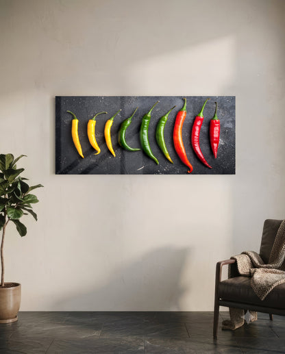 Pepper Glass Wall Art (36"x14")