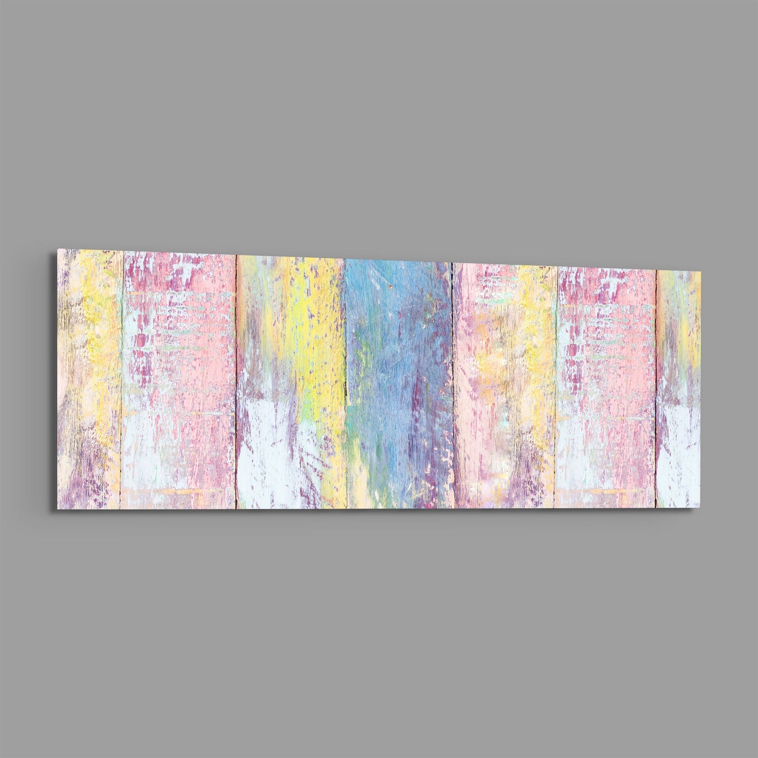 Painted Wood Glass Wall Art (36"x14")