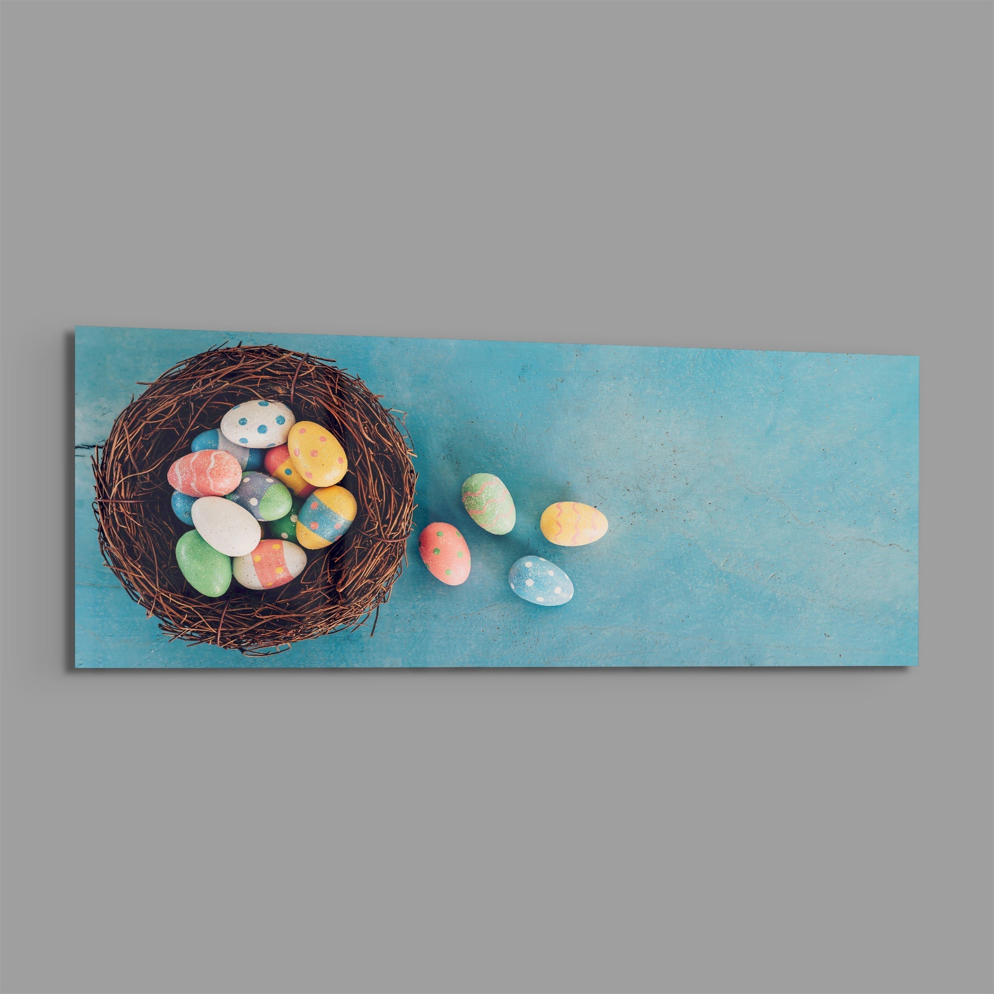 Eggs Glass Wall Art (36"x14")