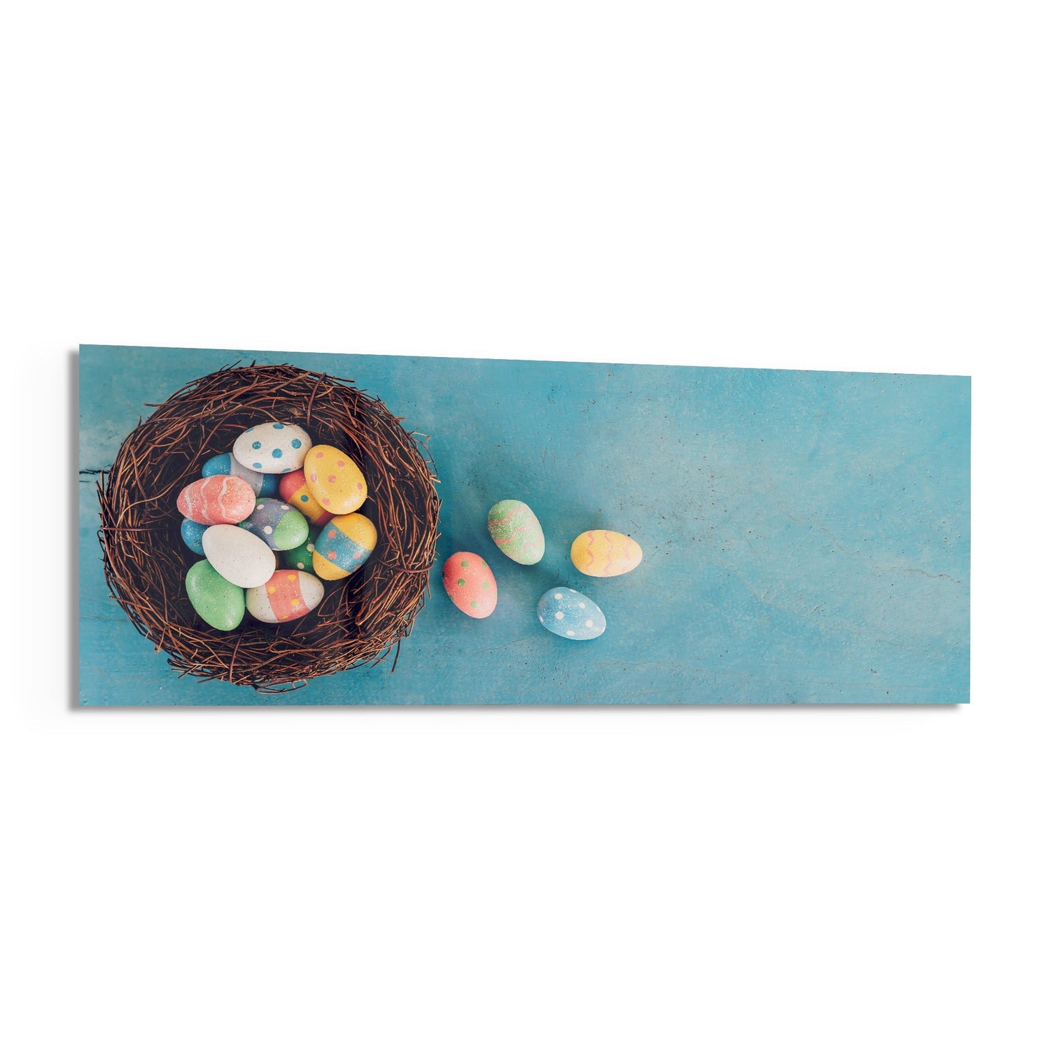 Eggs Glass Wall Art (36"x14")