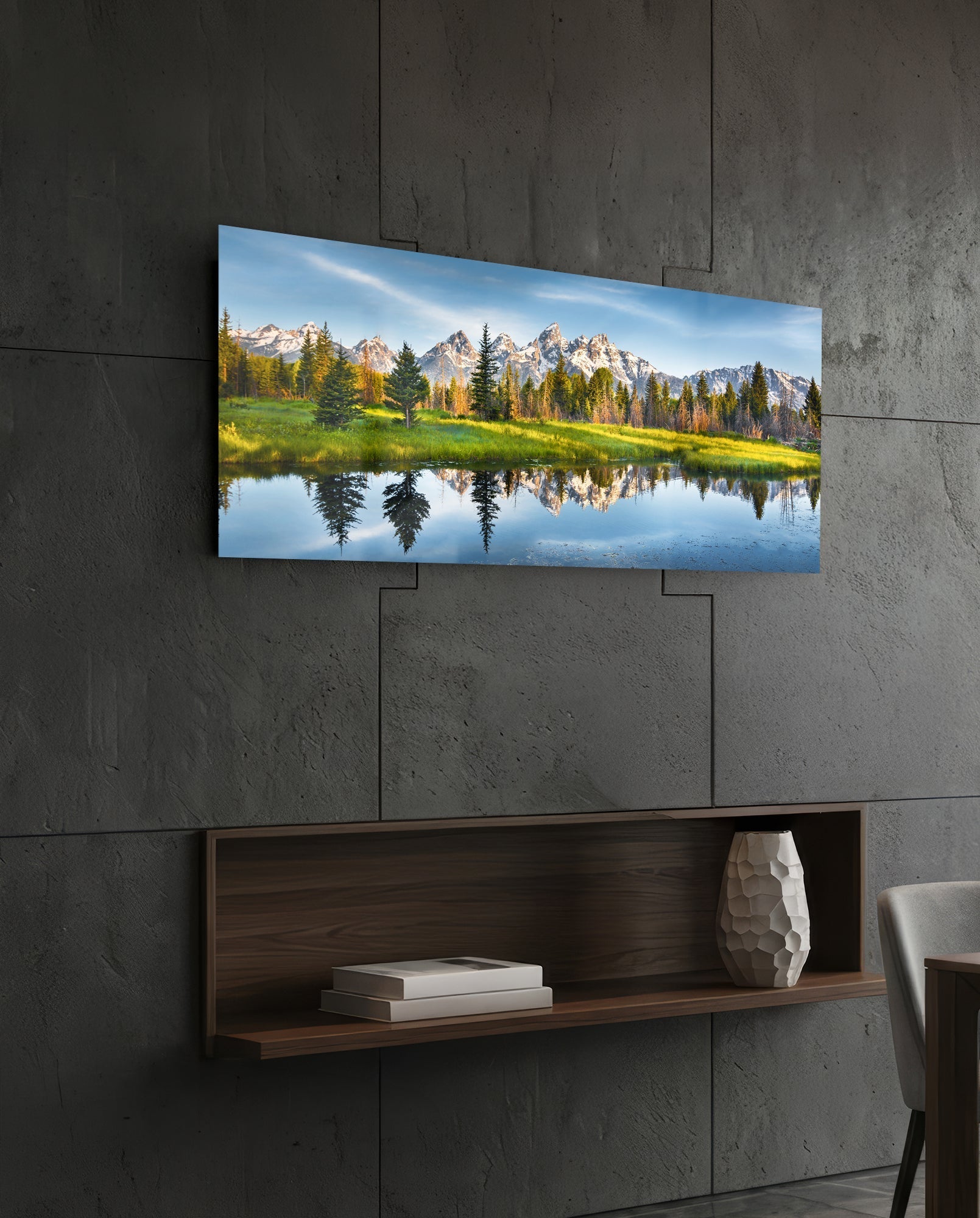 Spring Glass Wall Art (36"x14")