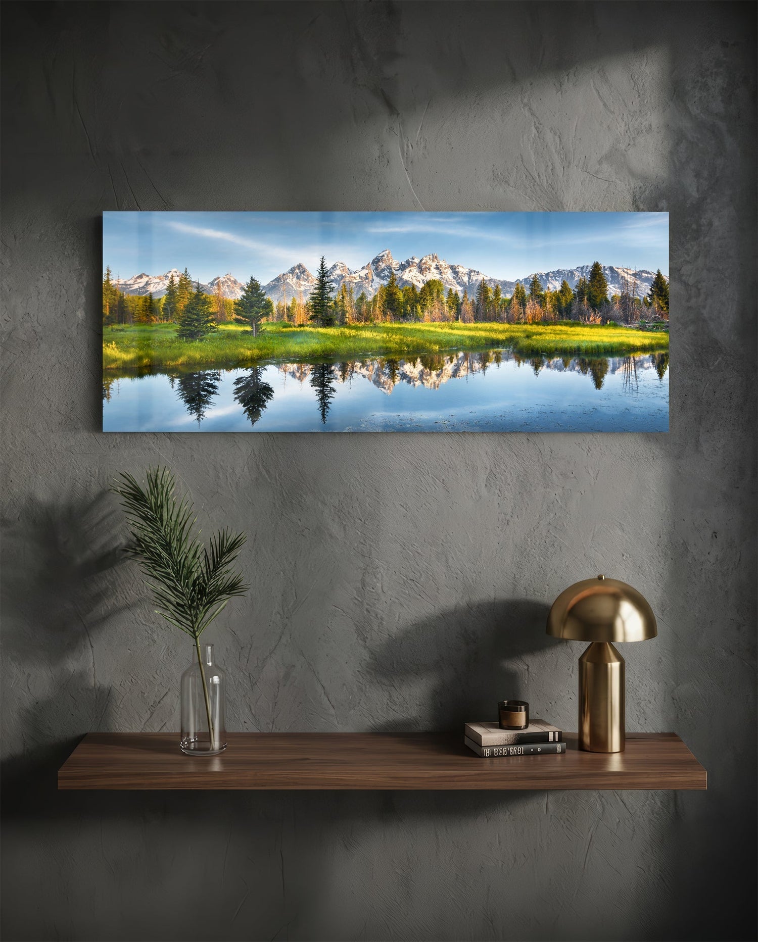 Spring Glass Wall Art (36"x14")