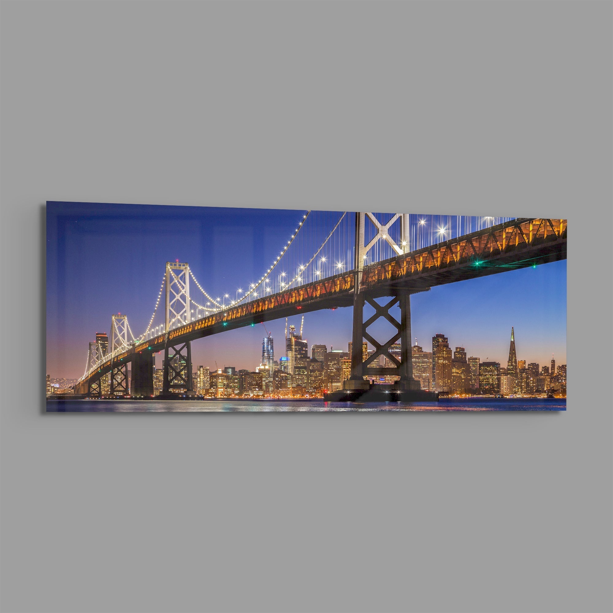 Bridge Glass Wall Art (36"x14")