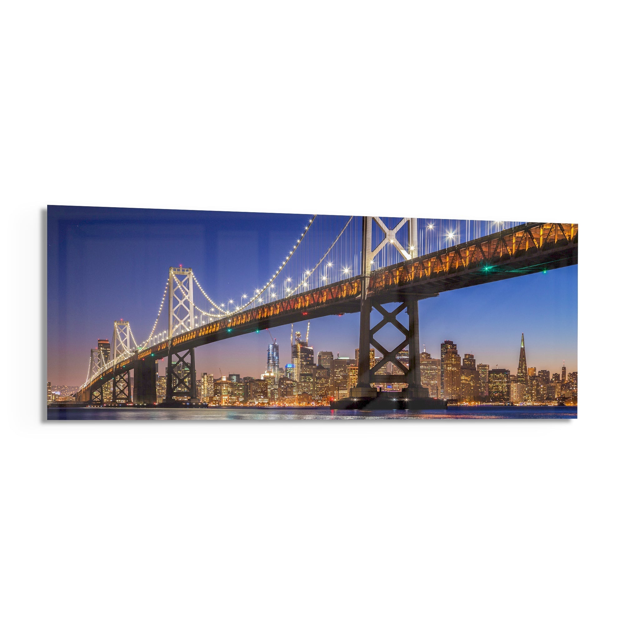 Bridge Glass Wall Art (36"x14")