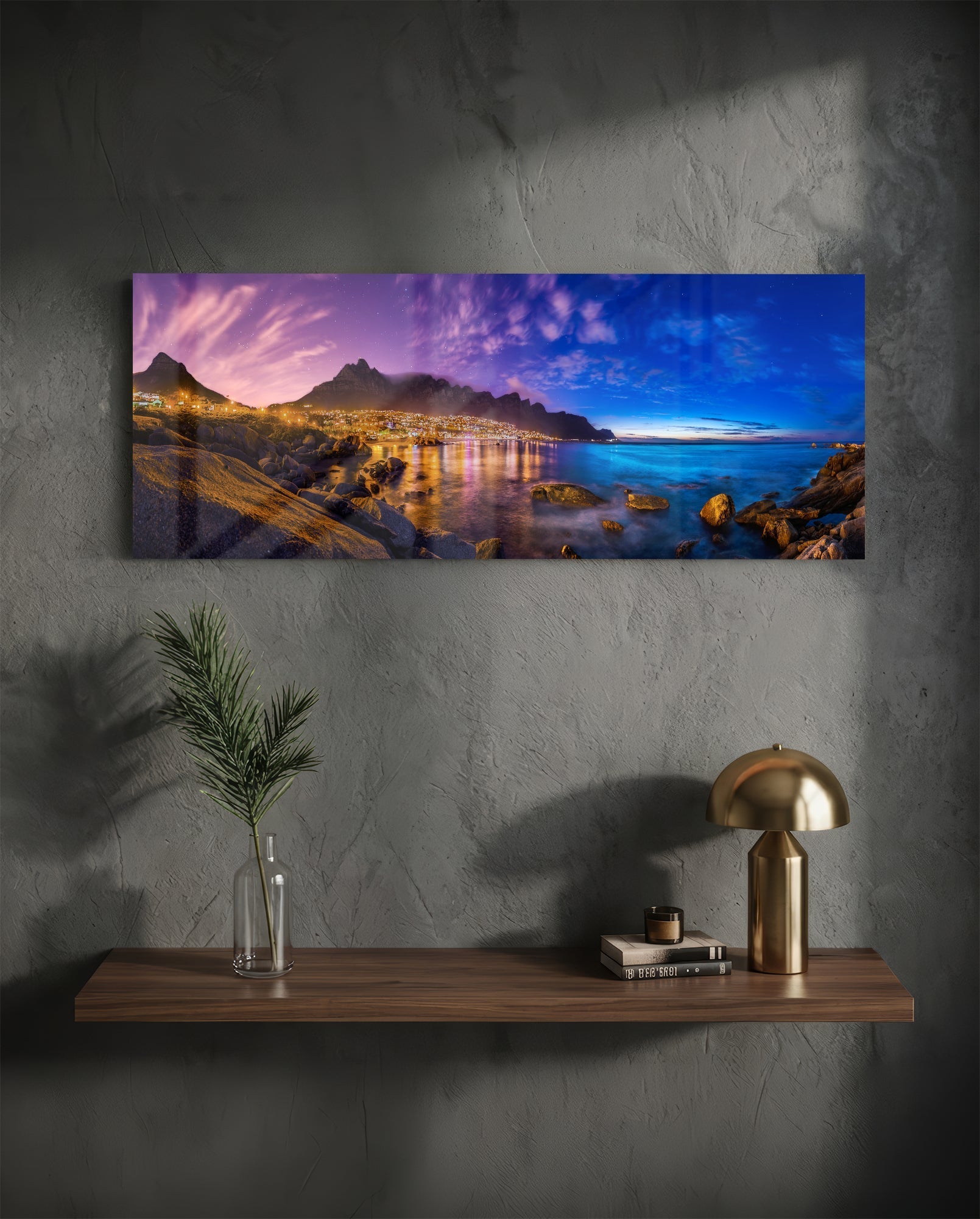 City Lights Glass Wall Art (36"x14")