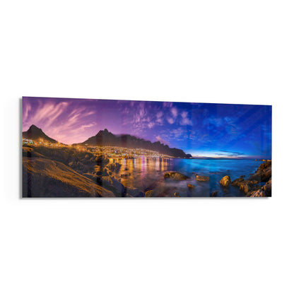 City Lights Glass Wall Art (36"x14")
