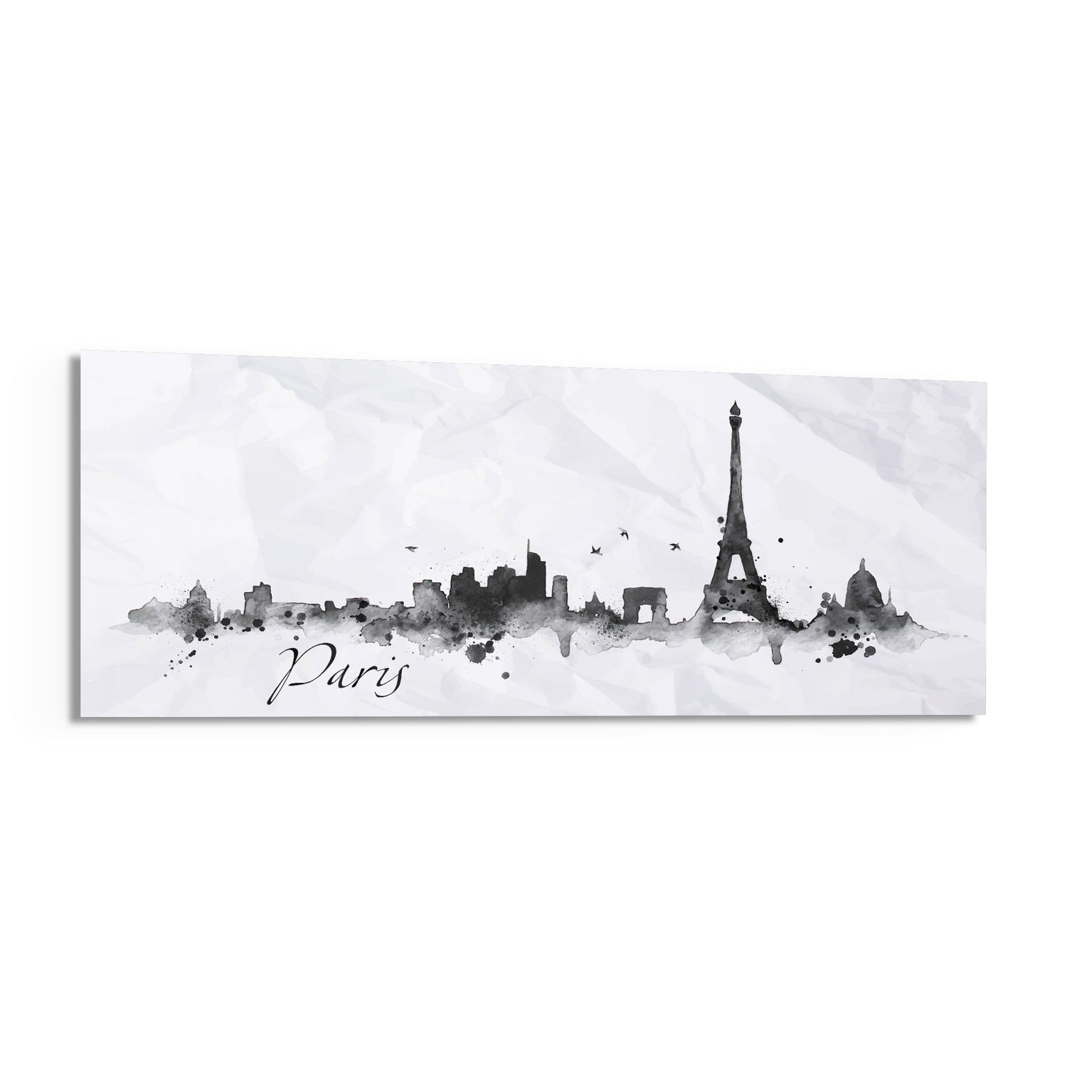 Paris Glass Wall Art (36"x14")