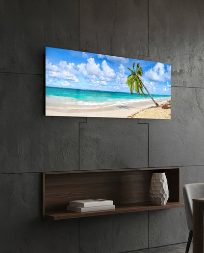 Palm Tree Glass Wall Art (36"x14")