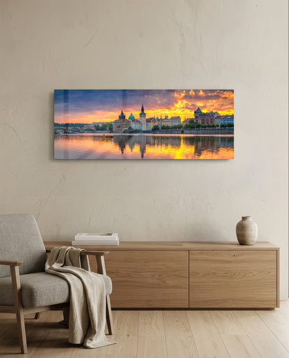 Prague Glass Wall Art (36"x14")