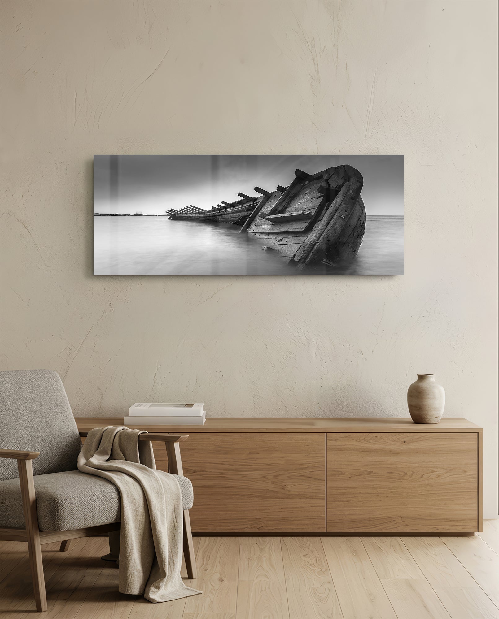 Shipwreck Glass Wall Art (36"x14")