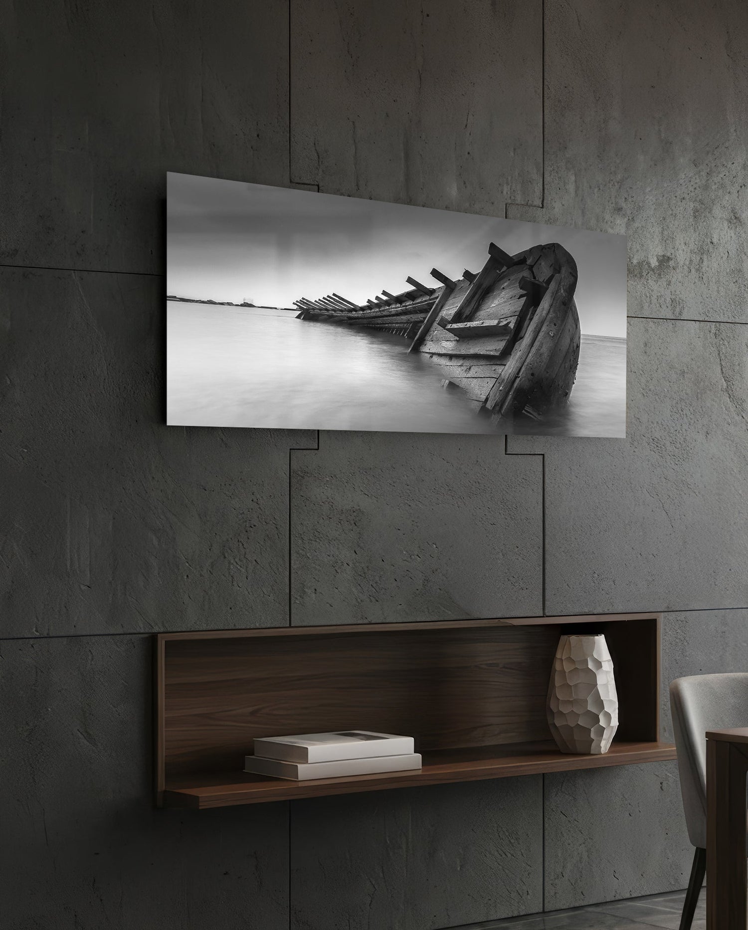 Shipwreck Glass Wall Art (36"x14")