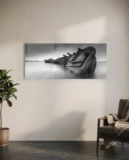 Shipwreck Glass Wall Art (36"x14")