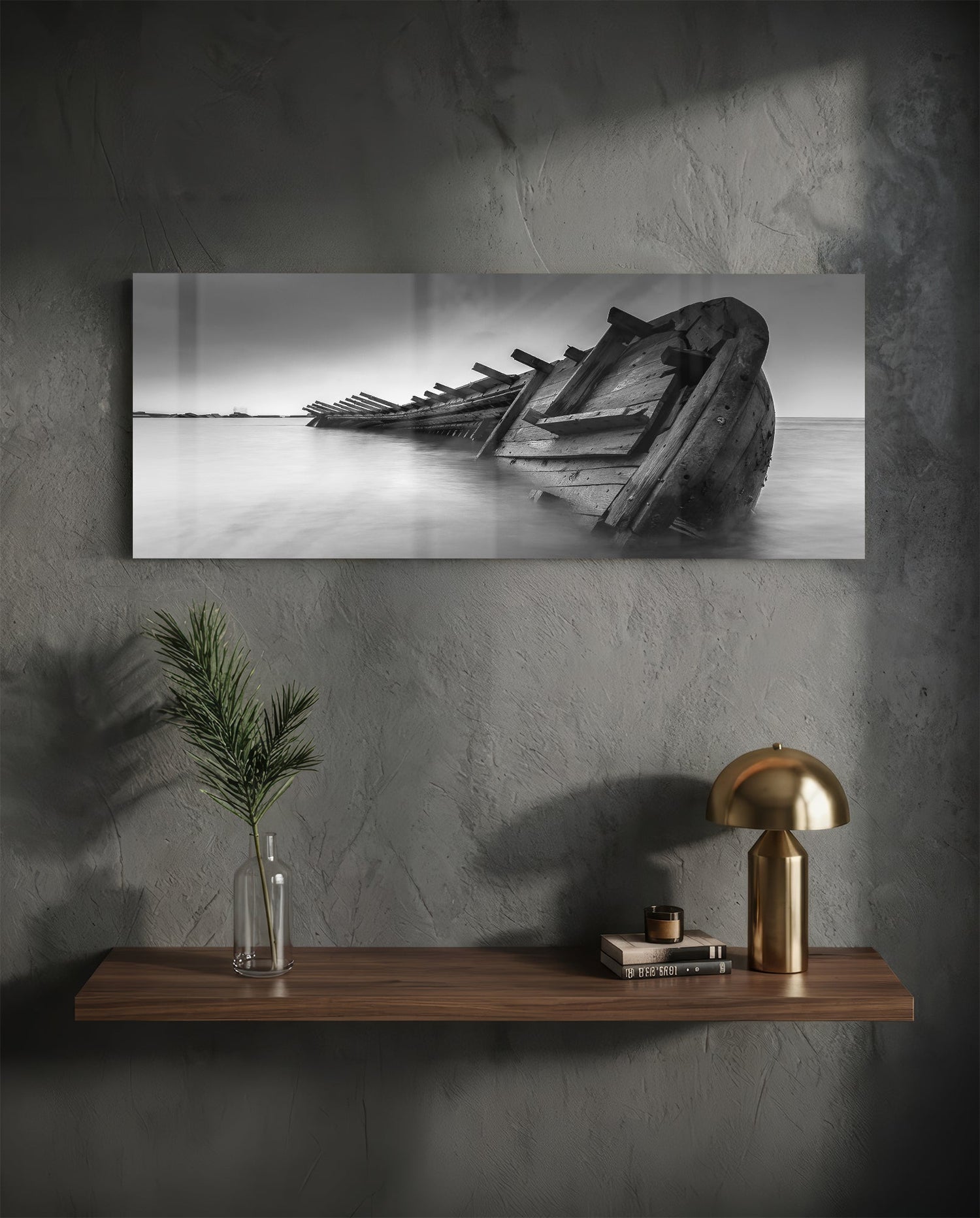 Shipwreck Glass Wall Art (36"x14")