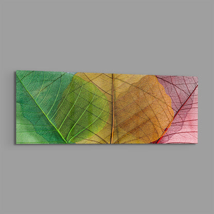 Leaves Glass Wall Art (36"x14")