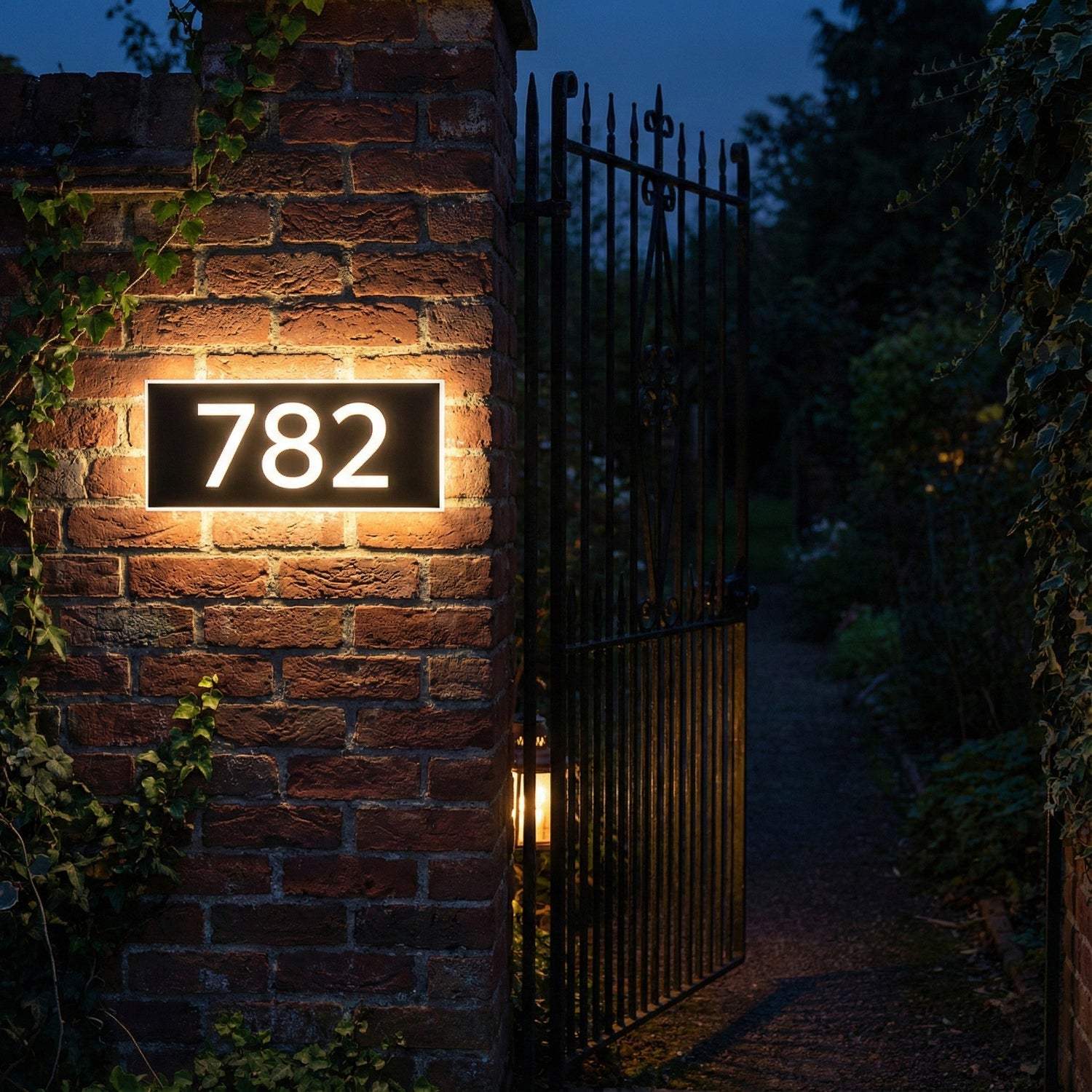 Metal Backlit Address Plaque – Custom LED House Address Sign
