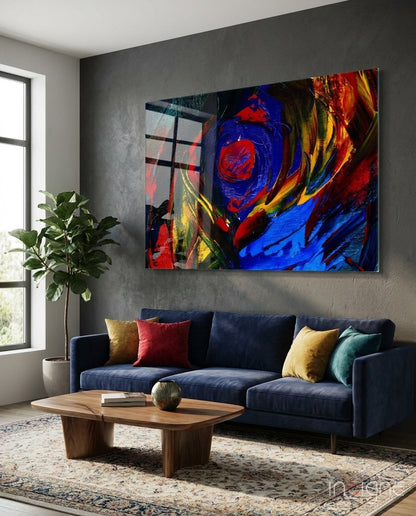 Oil Printing Glass Wall Art