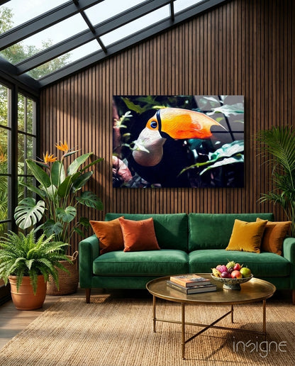Toco Toucan Glass Wall Art