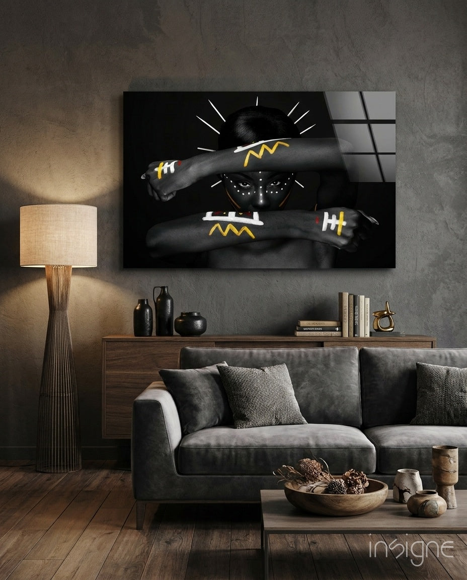 Native American Glass Wall Art
