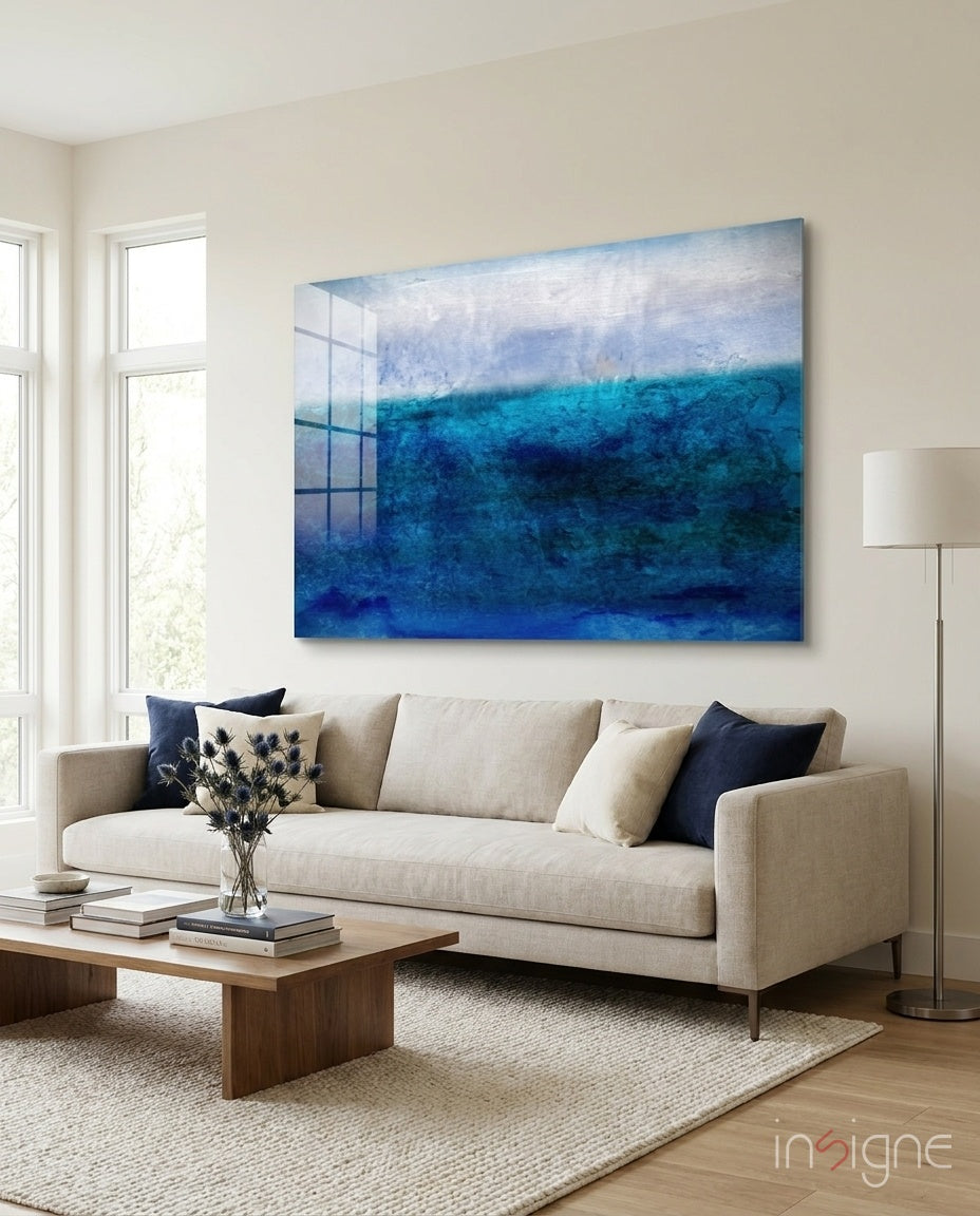 Shade of Blue Glass Wall Art