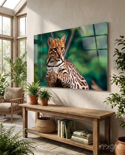 Cheetah Glass Wall Art