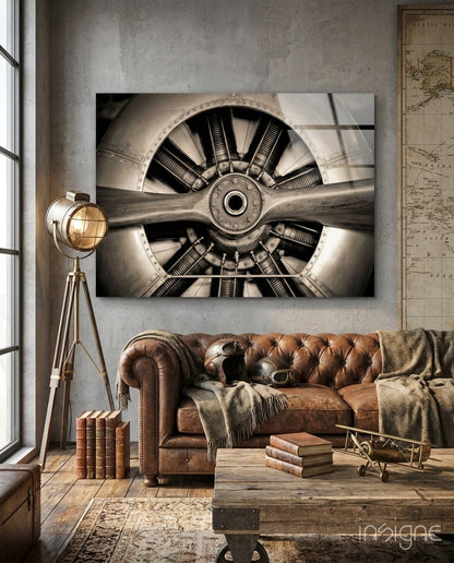 Propeller Glass Wall Art