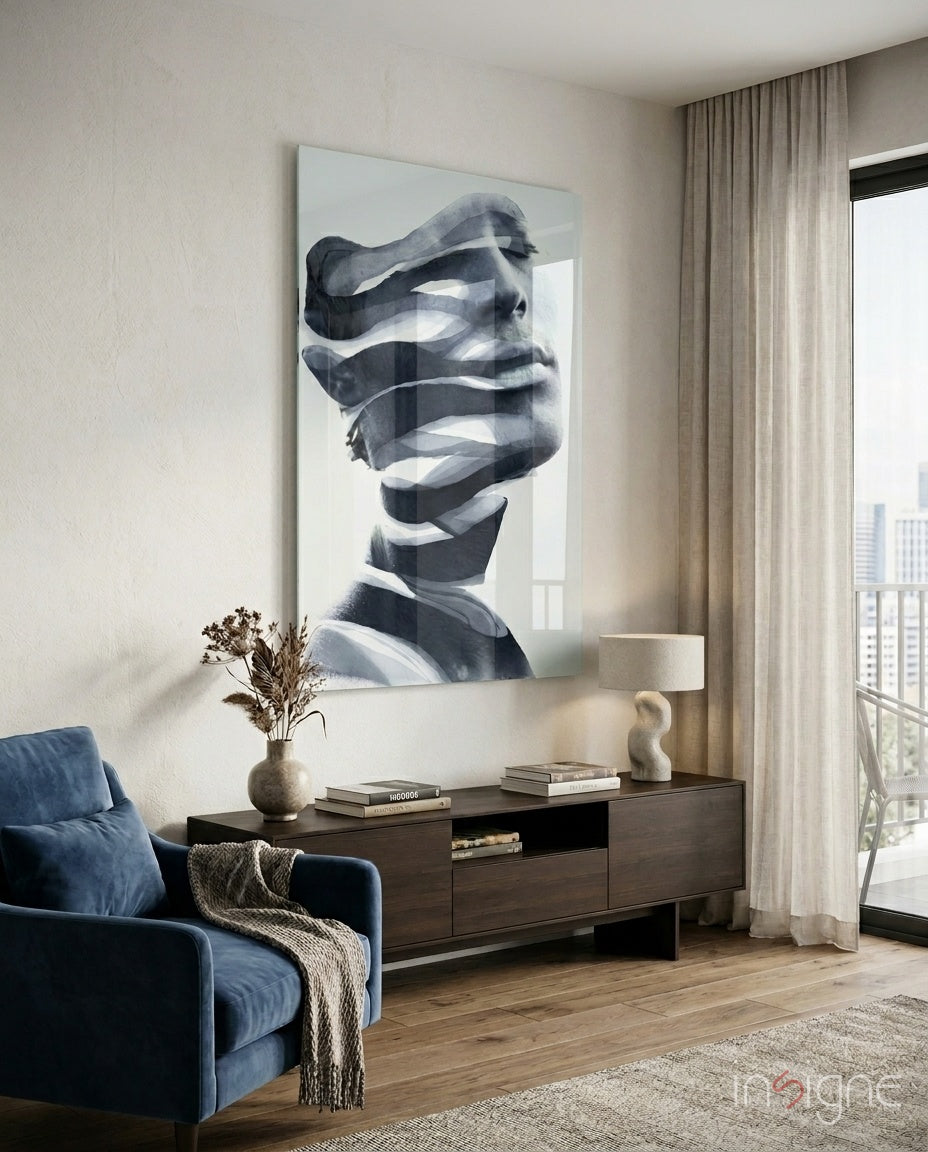 Man Glass Wall Art