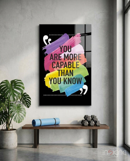 “You Are More Talented Than You Think” Glass Wall Art