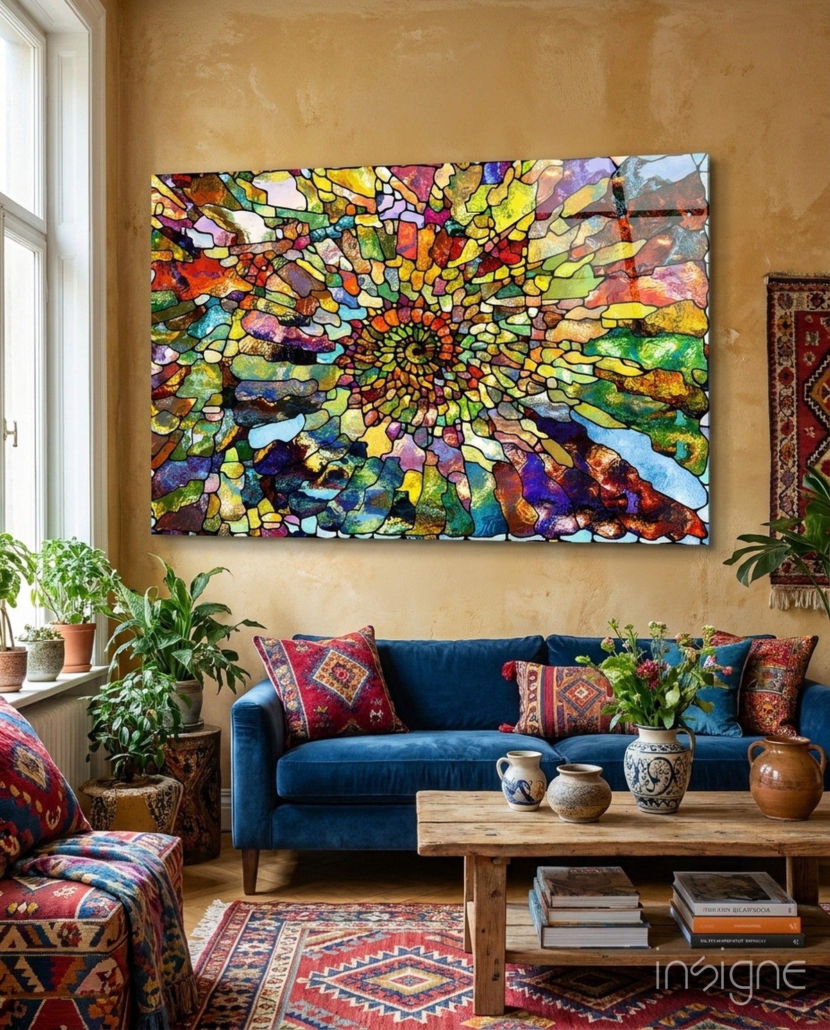 Colorful Mosaic Glass Art